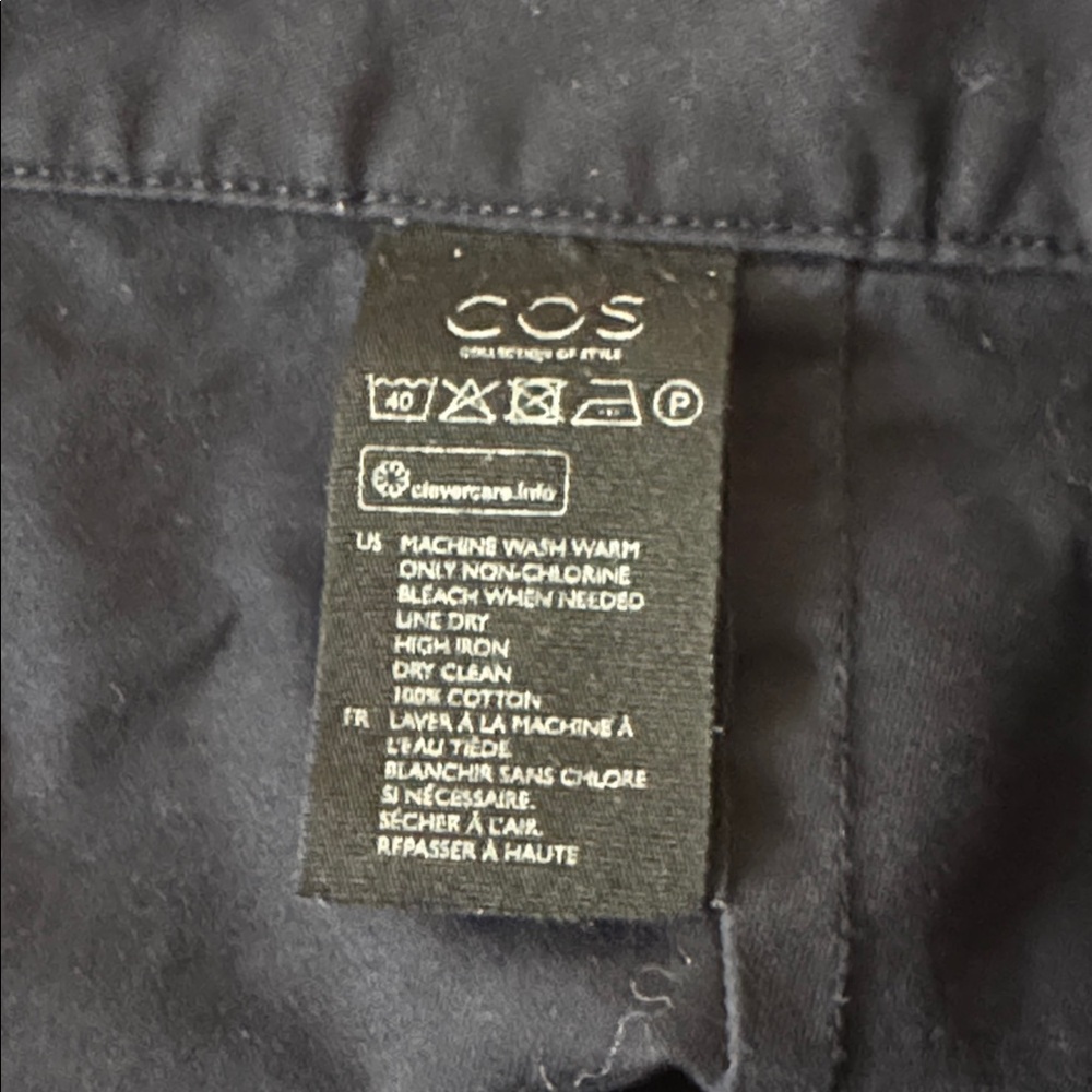 COS Barrel-Leg Cotton Chinos - sz 10 US - Picture 7 of 7